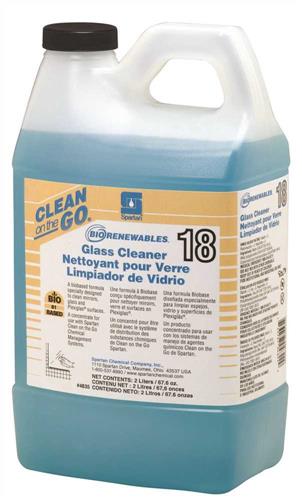 Spartan Cleaner - Glass - Spartan - Biorenewables - Waterfall Scent - 2 L.