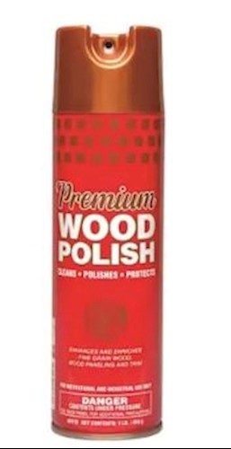 Spartan Wood Polish - Premium - Spartan - Aerosol Can - Lemon Scent - 16 Oz - 12/Ct