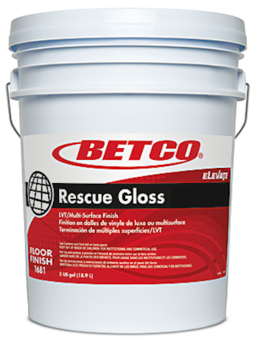 Gloss LVT Floor Finish 5 Gallon - Betco Rescue Gloss Multi-Surface Protective Coat