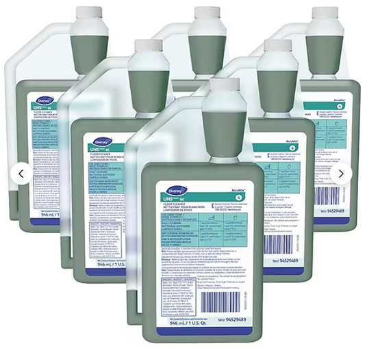 Diversey Accumix UHS SC 4 Floor Cleaner 6/Case | Ultra High Speed Burnish Cleaner | 32 oz Bottles