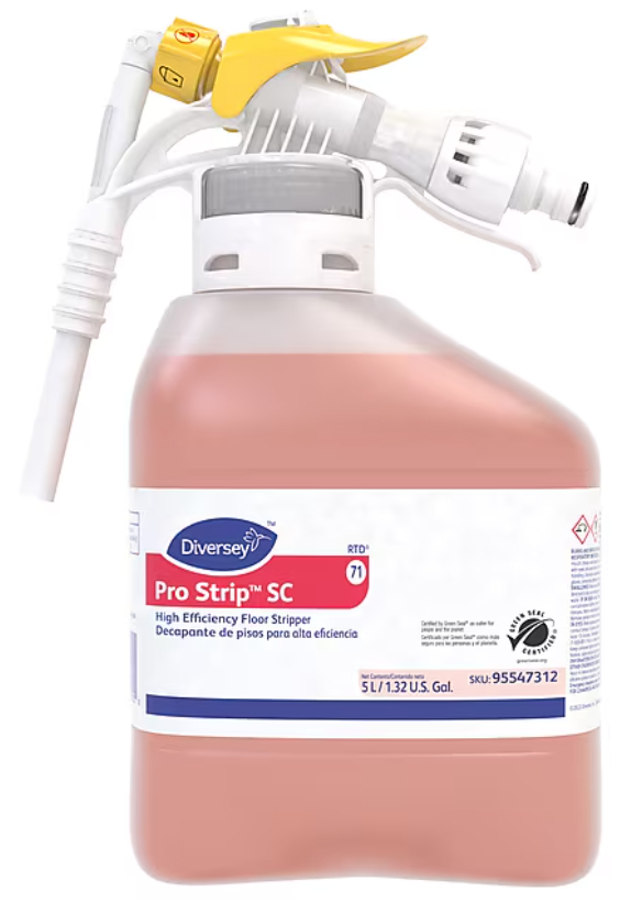 Diversey Pro Strip SC RTD Floor Stripper 1 Gallon | Hose-Connect Dilution Control | Green Seal Certified