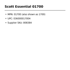 Scott Essential 01700 MPN and UPC