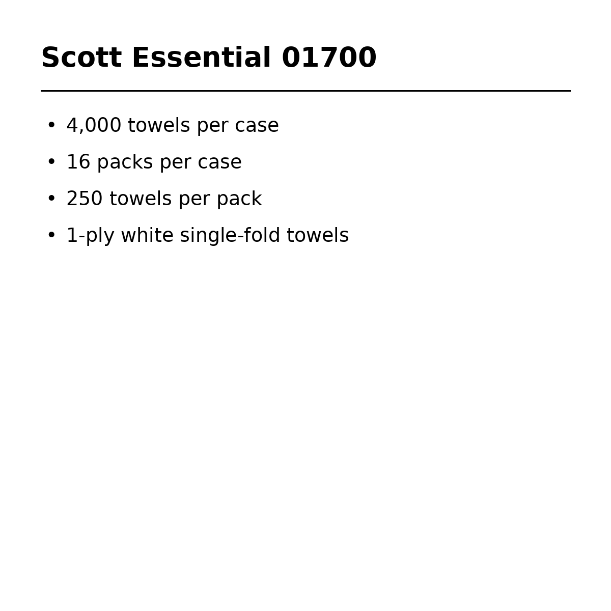 Scott Essential 01700 pack and case quantity details