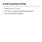 Scott Essential 01700 product specifications