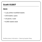 Scott 01807 pack quantity information