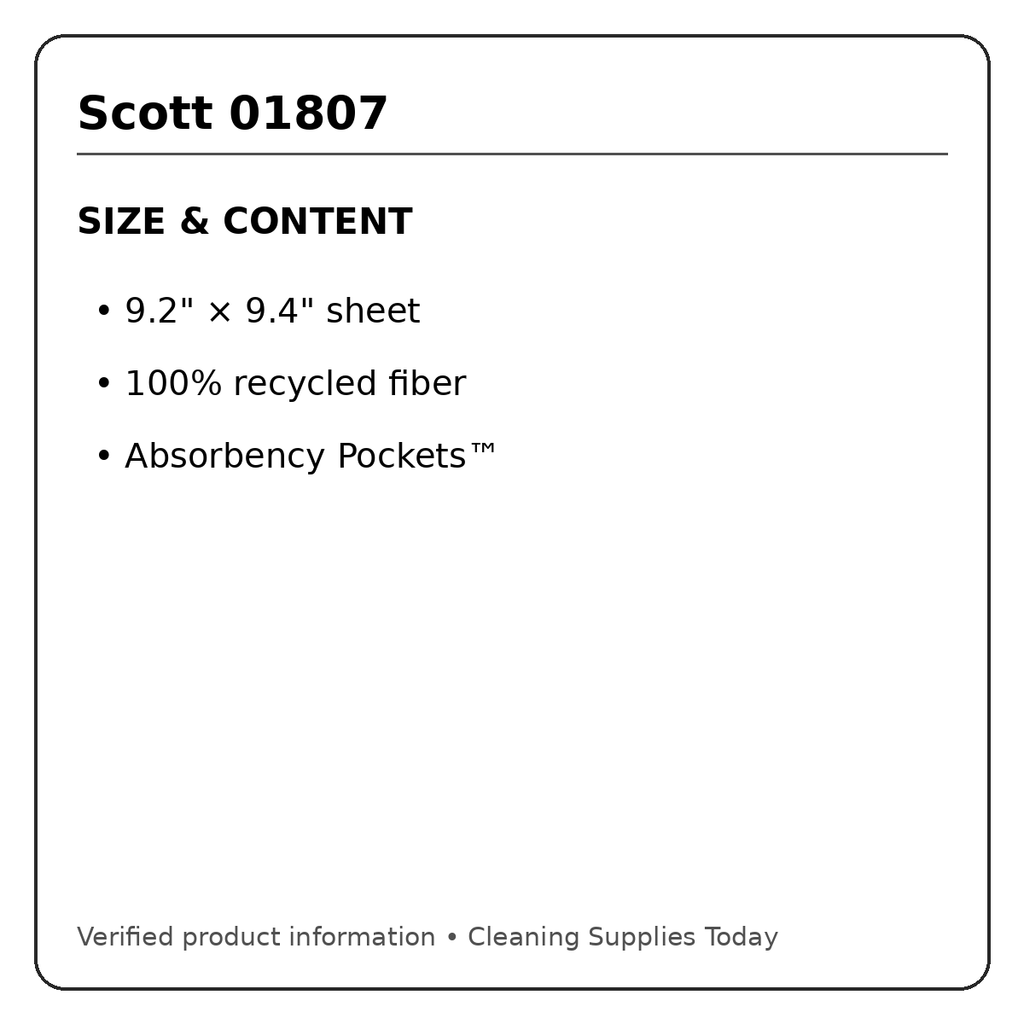 Scott 01807 size and recycled-content information