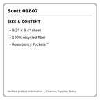 Scott 01807 size and recycled-content information
