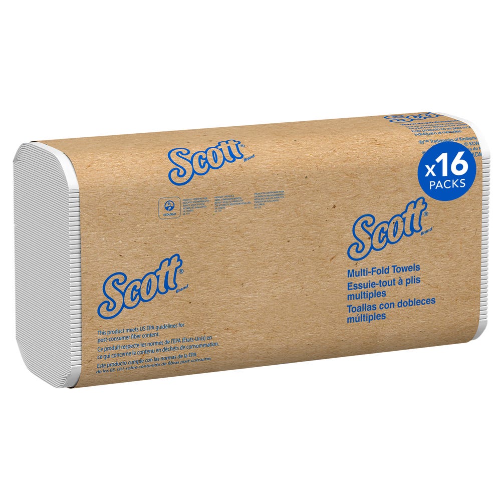 Scott 01807 recycled multifold paper towels, 4000 per case