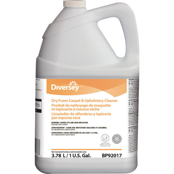 Diversey Dry Foam Carpet & Upholstery Cleaner, 1 Gallon, 4/Case – MPN 9BP92017 product on white background