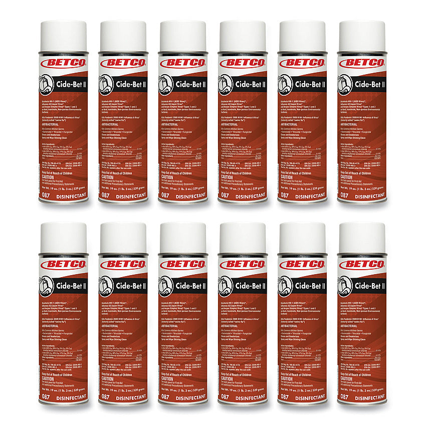 Betco Cide-Bet II Foaming Disinfectant, 19 oz, 12/Case