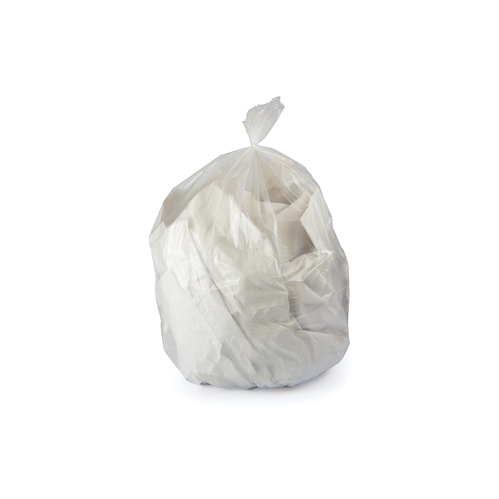 Heritage Clear Can Liners, 12–16 gal, 0.5 mil – 1,000 Bags (2 Cases); product shown, see listing for total case quantity
