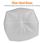 Coastwide Professional 30 Gallon Natural Trash Bags, 8 micron, 500/Case – CW57407 — star-seal base