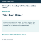 Diversey Crew Heavy Duty Toilet Bowl Cleaner, 32 oz, 12/Case — application information guide