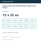 Diversey Crew Heavy Duty Toilet Bowl Cleaner, 32 oz, 12/Case — pack information guide