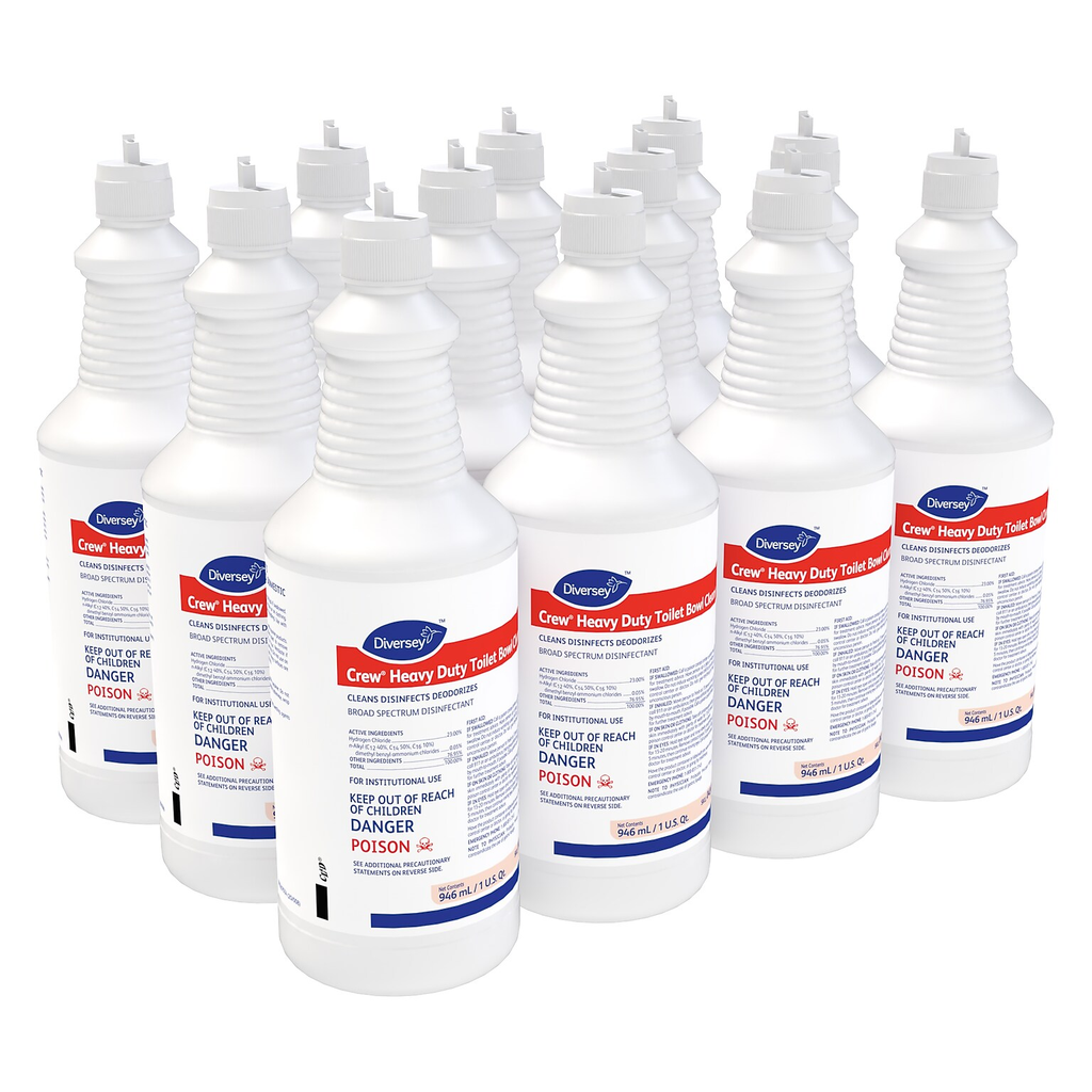 Diversey Crew Heavy Duty Toilet Bowl Cleaner, 32 oz, 12/Case