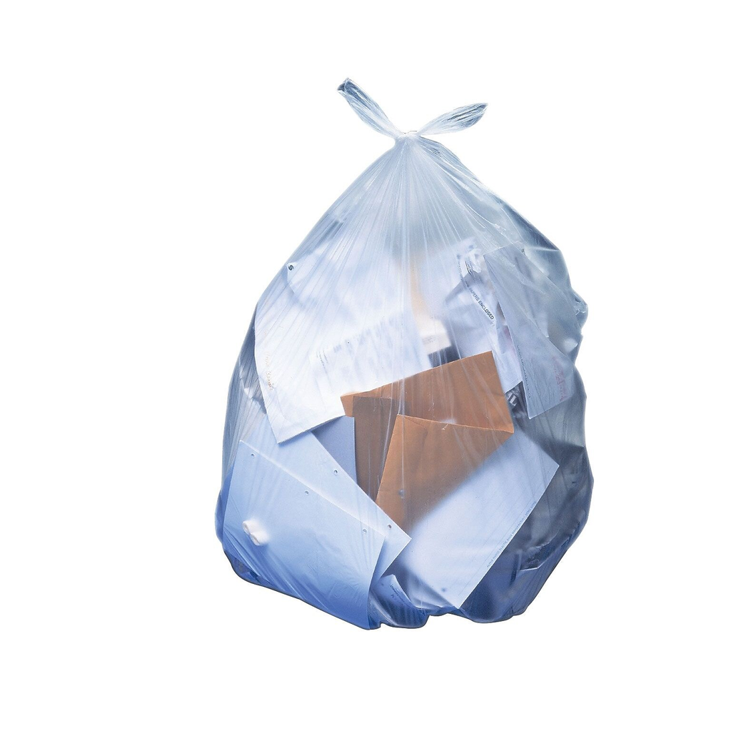 Heritage Clear Can Liners, 20–30 gal, 1.1 mil – 250 Bags/Case; product shown, see listing for total case quantity