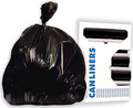Heritage Black High-Density Trash Can Liners – 20-30 Gallon Case of 500
