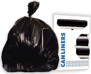 Heritage Black High-Density Trash Can Liners – 20-30 Gallon Case of 500