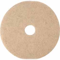 Coastwide Professional 20-inch tan burnishing pad; supplier product photo showing one pad; carton quantity stated separately