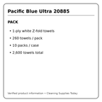 Pacific Blue Ultra 20885 pack quantity information
