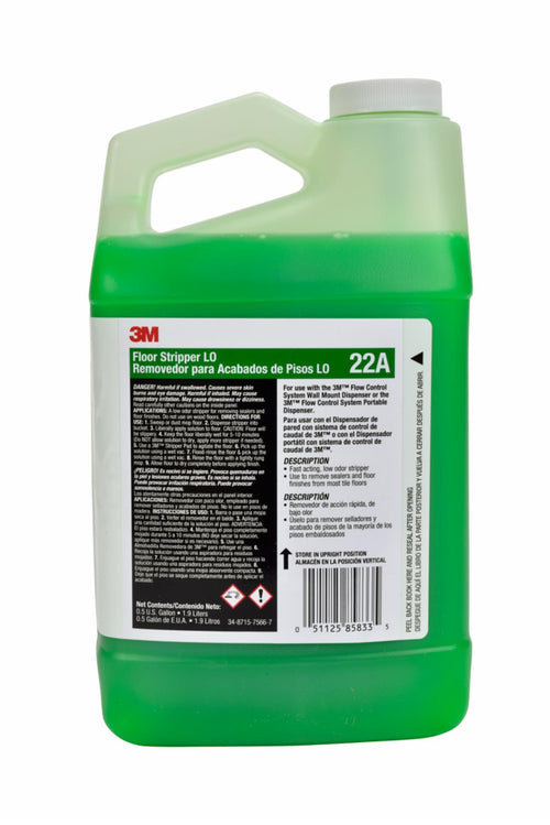 3M Low-Foaming Floor Stripper Concentrate 22A, 0.5 Gal, 4/Case – MPN 22A