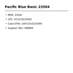Pacific Blue Basic 23504 MPN UPC and case GTIN