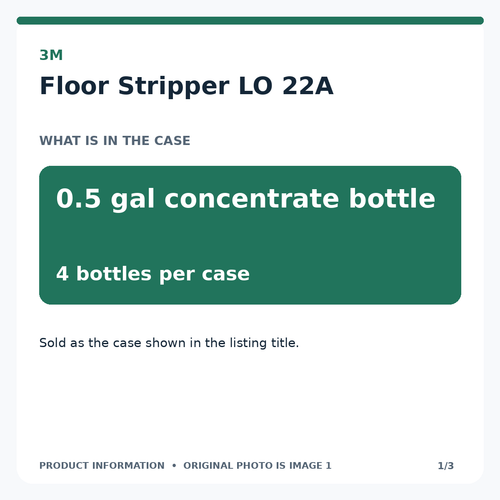 Product information graphic 1 of 3 for 2437061: selling unit and case quantity. Original product photo is image 1.