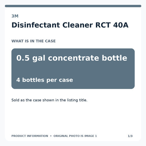 Product information graphic 1 of 3 for 2437096: selling unit and case quantity. Original product photo is image 1.