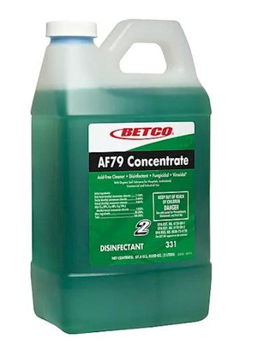 Betco AF79 Disinfectant Cleaner 2L Bottles 2/Case | EPA Germicidal Restroom Cleaner | Citrus Bouquet