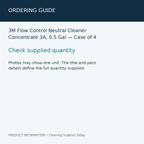 3M Flow Control Neutral Cleaner Concentrate 3A, 0.5 Gal — Case of 4 — ordering guide information card