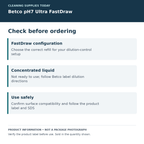 Betco pH7 Ultra — FastDraw compatibility and use; product information card