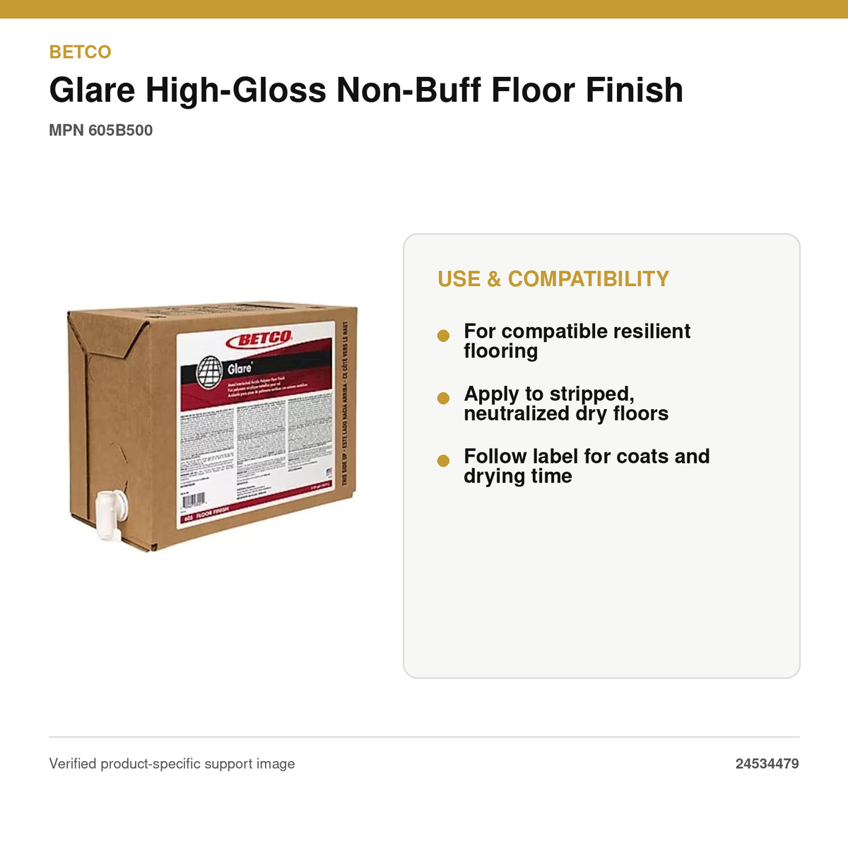 Betco Glare use and compatibility