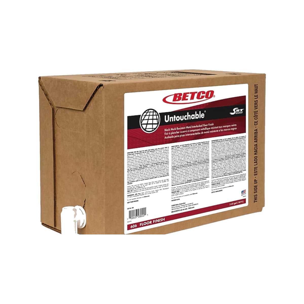 Betco Untouchable SRT Floor Finish, 5 Gal BIB – MPN 606B500 product on white background