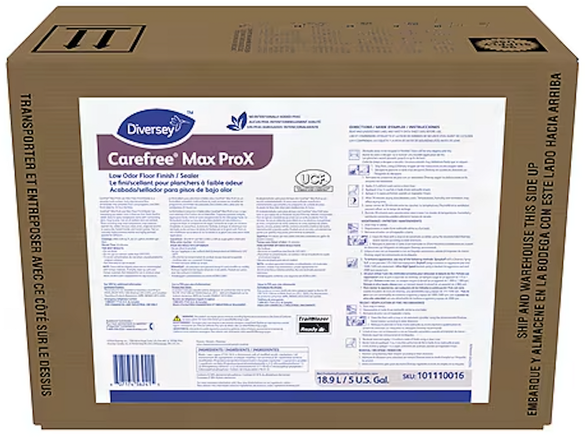 Diversey Carefree Max ProX Floor Finish, 5 Gal Bag-in-Box – 101110016