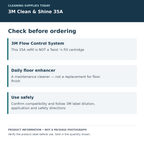 3M 35A — Flow Control compatibility and label-use reminders; product information card