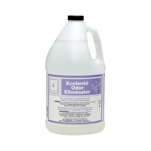 Spartan Xcelente Odor Eliminator Concentrate, Lavender, 1 Gal, 4/Case – 306304 — product photo; order quantity as listed