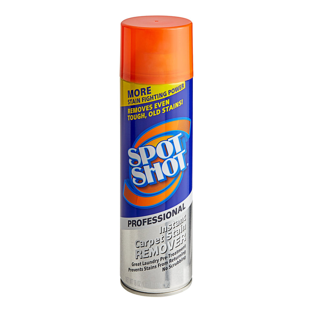 Spot Shot Professional Instant Carpet Stain Remover, 18 oz aerosol front label; case includes twelve cans