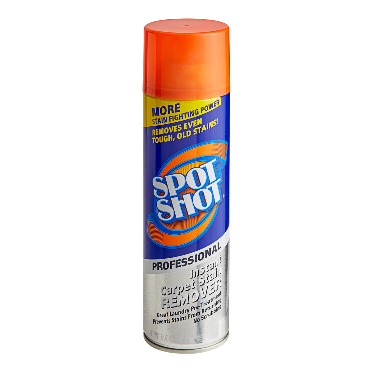 Spot Shot Professional Instant Carpet Stain Remover, 18 oz aerosol front label; case includes twelve cans