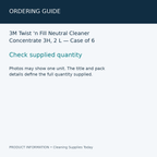 3M Twist 'n Fill Neutral Cleaner Concentrate 3H, 2 L — Case of 6 — ordering guide information card