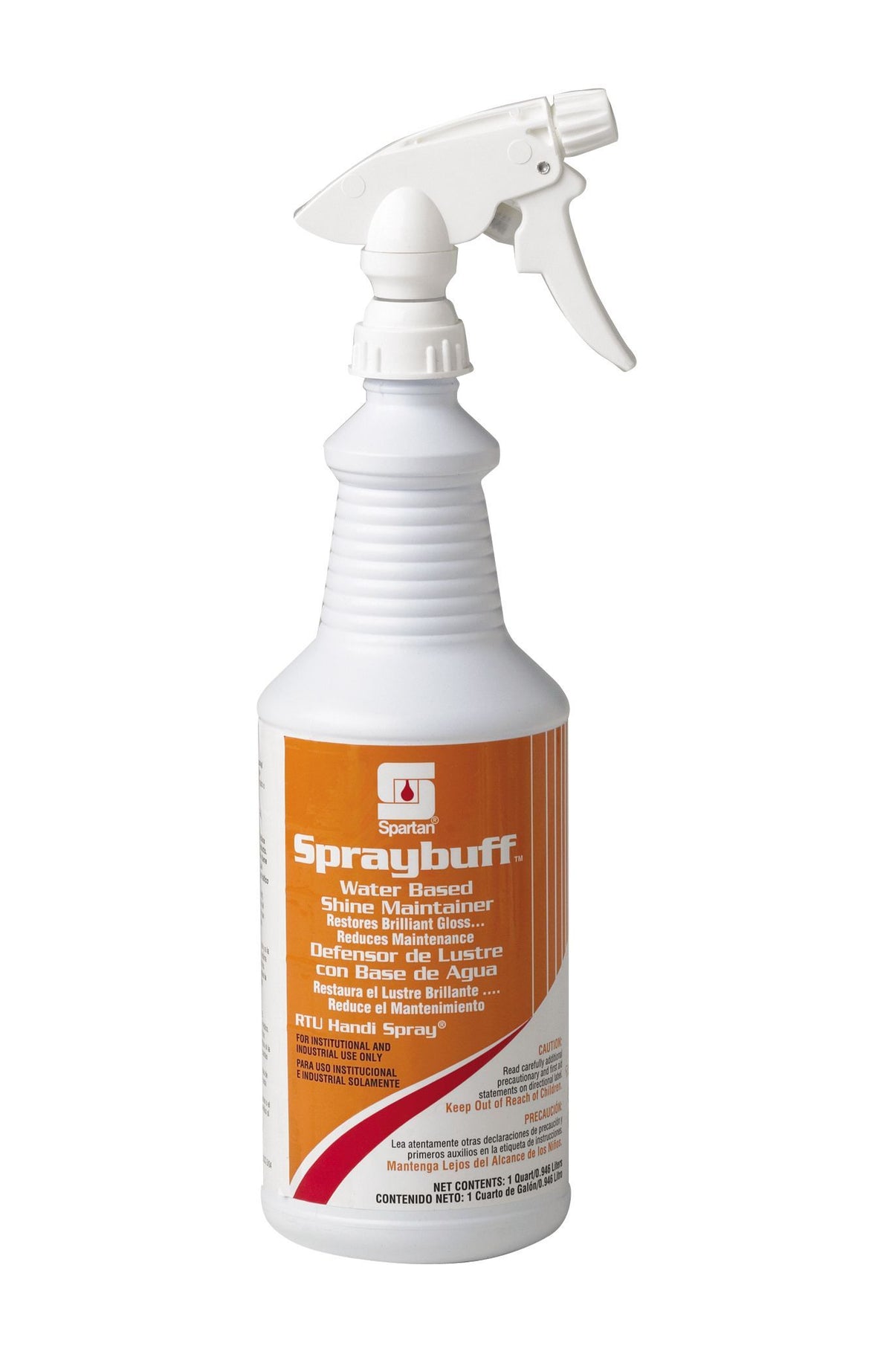 Spartan Spraybuff RTU water-based shine maintainer, 1-quart trigger bottle — representative unit; offer contains 24 bottles