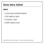 Dixie Ultra 32019 pack quantity information