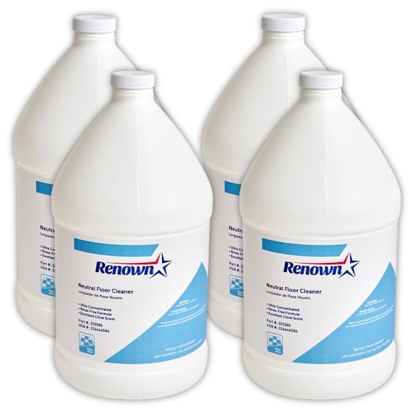 Renown Neutral Floor Cleaner, one-gallon bottle; source photo shows four; listing supplies eight