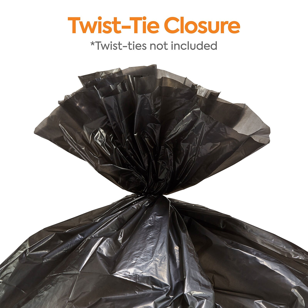 CW21759 bag closure detail — twist ties not included