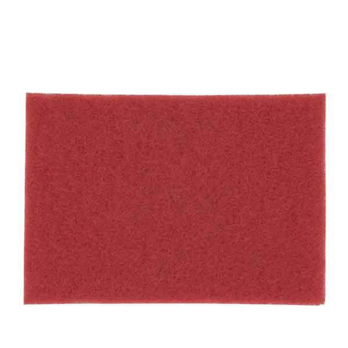 3M Red Buffer Pad 5100, red rectangular floor pad, 28 by 14 inches, 10 per case