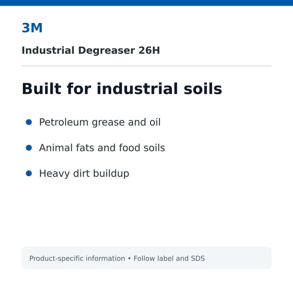 3M 26H industrial soils removed