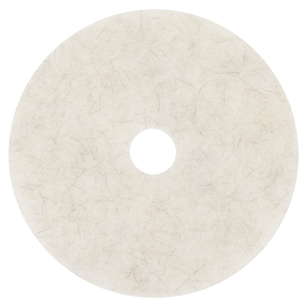 3M Natural Blend White Burnish Pad 3300, 27-inch, 5 per case — 330027