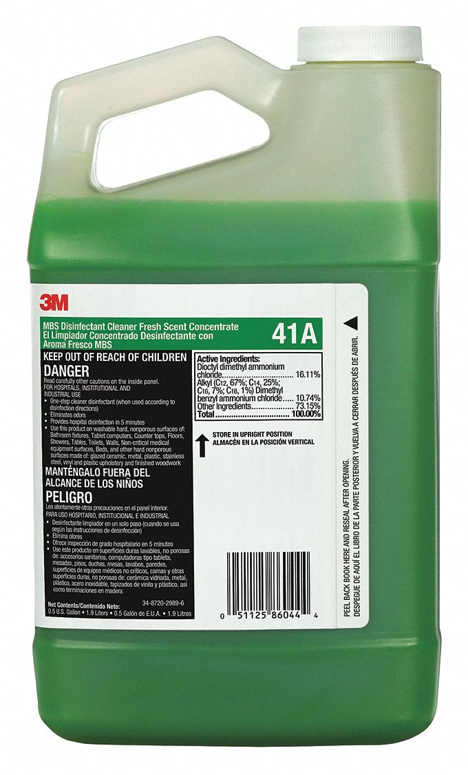 3M 41A 0.5 gallon concentrate bottle product label