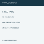 3M 510013, 13-inch red, five-pad case — pack information