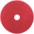 3M Red Buffer Pad 5100 — round red pad with center hole