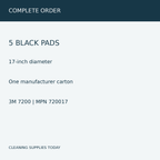 3M 720017, 17-inch black, five-pad case — pack information